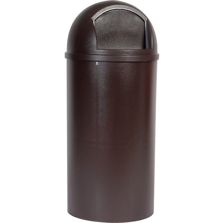 Rubbermaid Commercial 25 gal Round Indoor Plastic Can, Brown RCP817088BRO